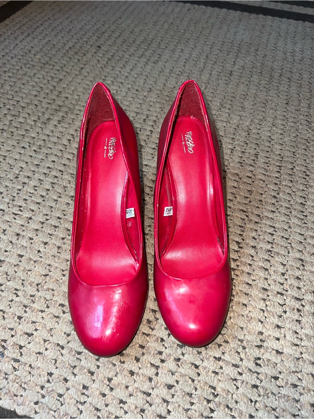Mossimo Supply Co. Red Patent Round-Toe Pumps